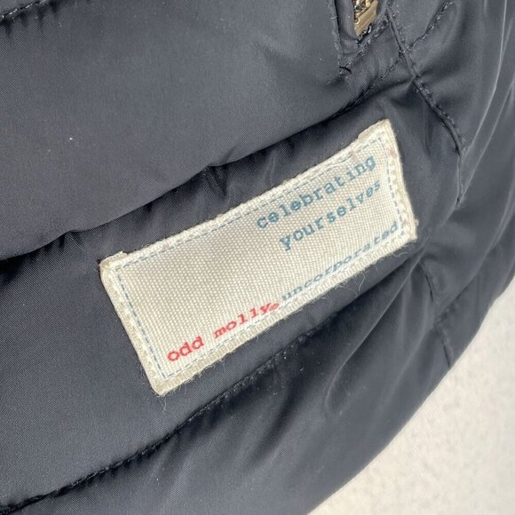 Odd Molly Black Downfall Quilted Winter Puffer Jacket Two Way Zip 851 Small - Picture 7 of 13